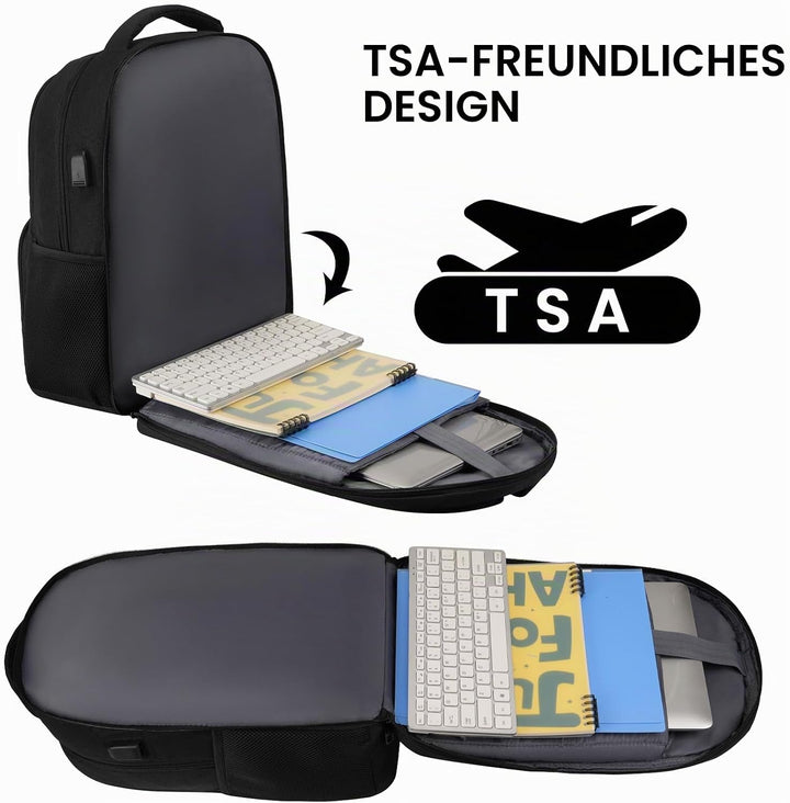 Rucksack Herren Damen, Schulrucksack Jungen Teenager, TSA Wasserdicht Arbeit 17.3 Zoll Laptop Rucksa