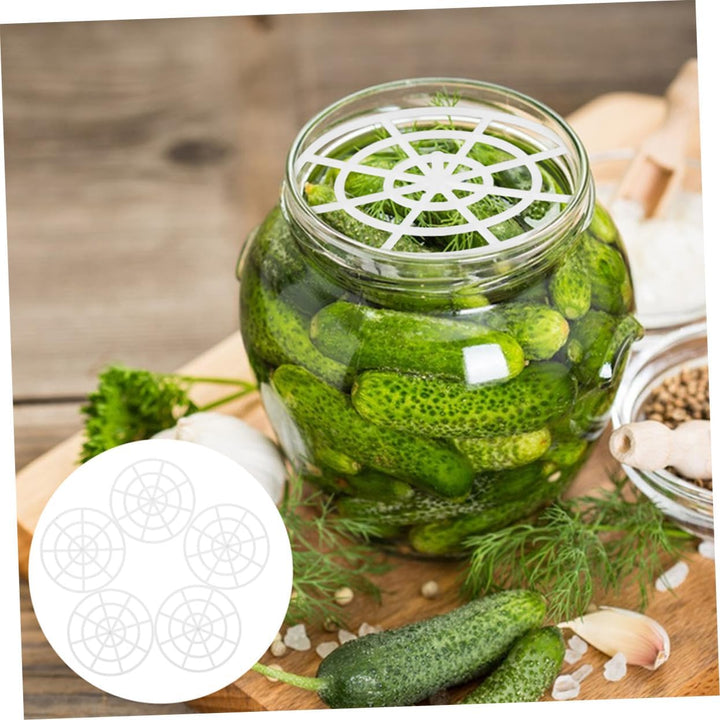 Sosoport 10 Stück Kunststoff Fermentationsgewicht Gemüsepressplatte Weiss für Einlegen und Fermentie