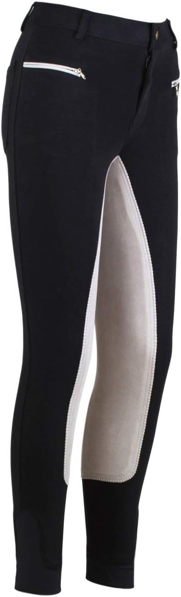 RL24 Damen Reithose Vollbesatz Flex BASICLINE 52 Schwarz/Grau, 52 Schwarz/Grau