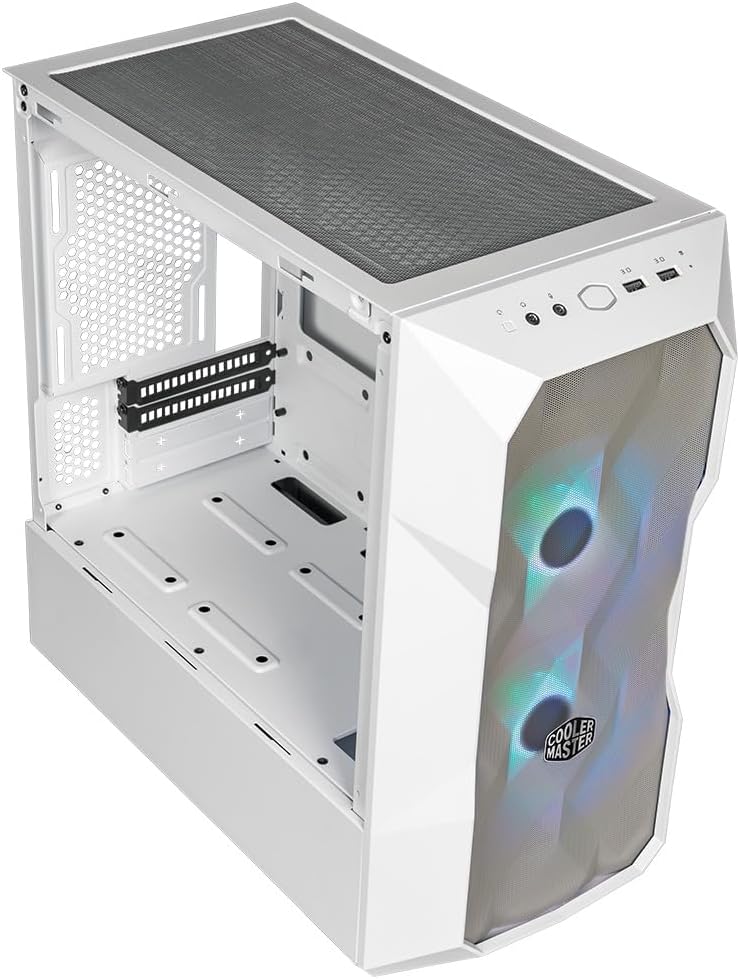 Cooler Master TD300 Mesh White PC Gehäuse - Mini-Tower für Micro-ATX & Mini-ITX , Gehäuse für hohen