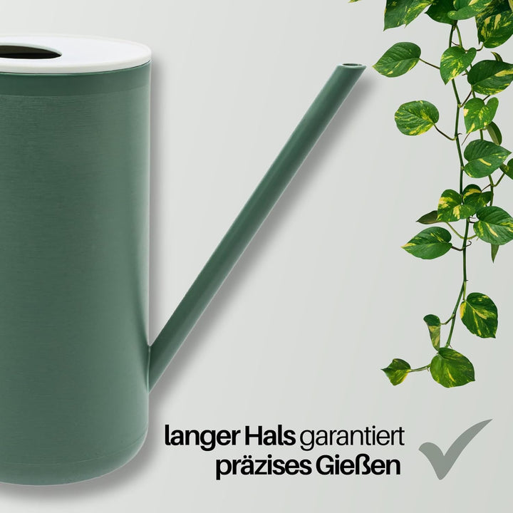 homiez Giesskanne Mug 1500ml 1,5l für Zimmerpflanzen/Balkon/Drinnen aus Kunststoff, mit langem Ausgi