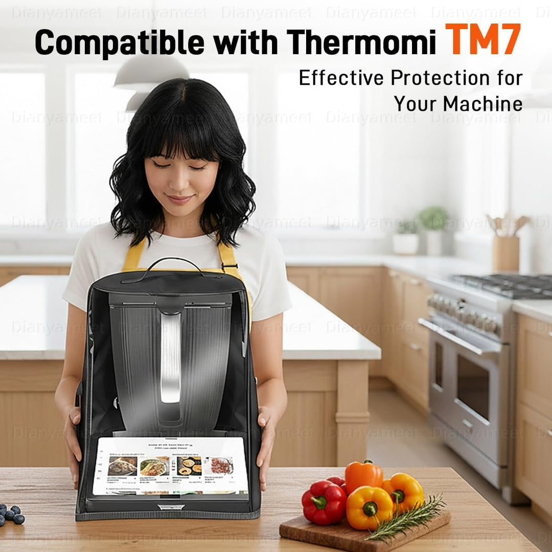 Abdeckhaube kompatibel für Thermomix TM7, Wasserabweisend StaubdichtHülle kompatibel mit Thermomix T