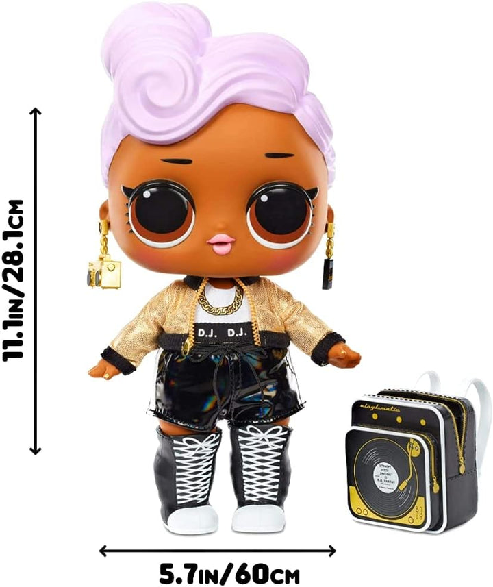 L.O.L. Surprise! 573067EUC LOL Surprise B.B. (Big Baby) D.J. - 27,9 cm grosse Puppe, UNbox Fashions,
