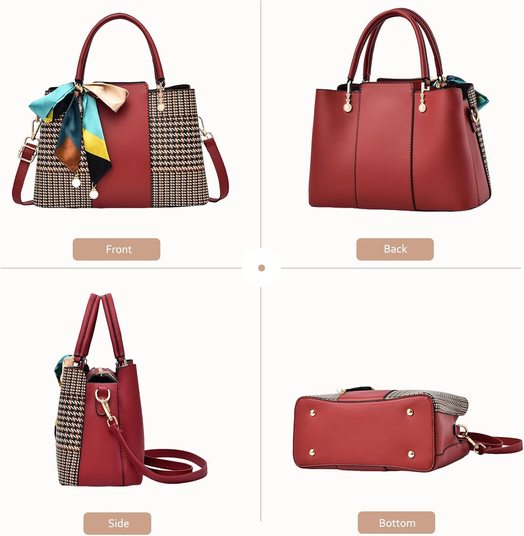 NICOLE &amp; DORIS Elegante Tasche Damen Designer Schultertaschen Mode Handtasche Tasche mit Gewebtem Mu
