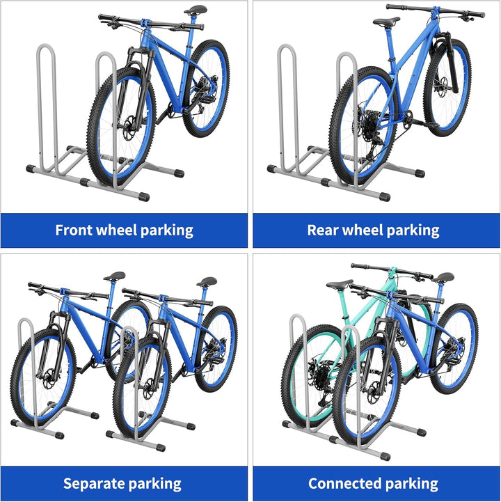 TLGREEN 3 x Fahrradständer Boden,Abnehmbar Fahrräder,Fahrrad Ständer,Reifenbreite bis 80mm,20-28 Zol