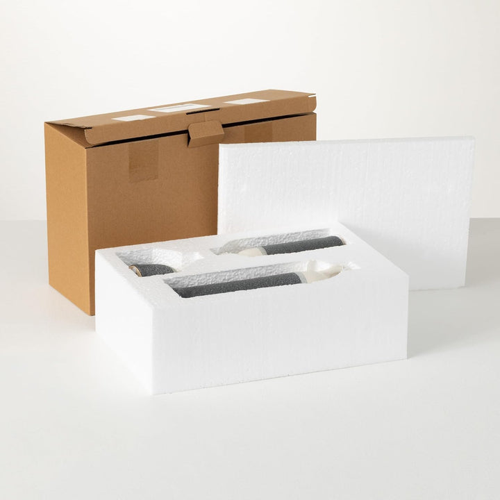 Sullivans Modern Farmhouse CM2945 Keramikkännchen, zweifarbig, Schwarz und Weiss, 3 Stück, 10,2 cm,