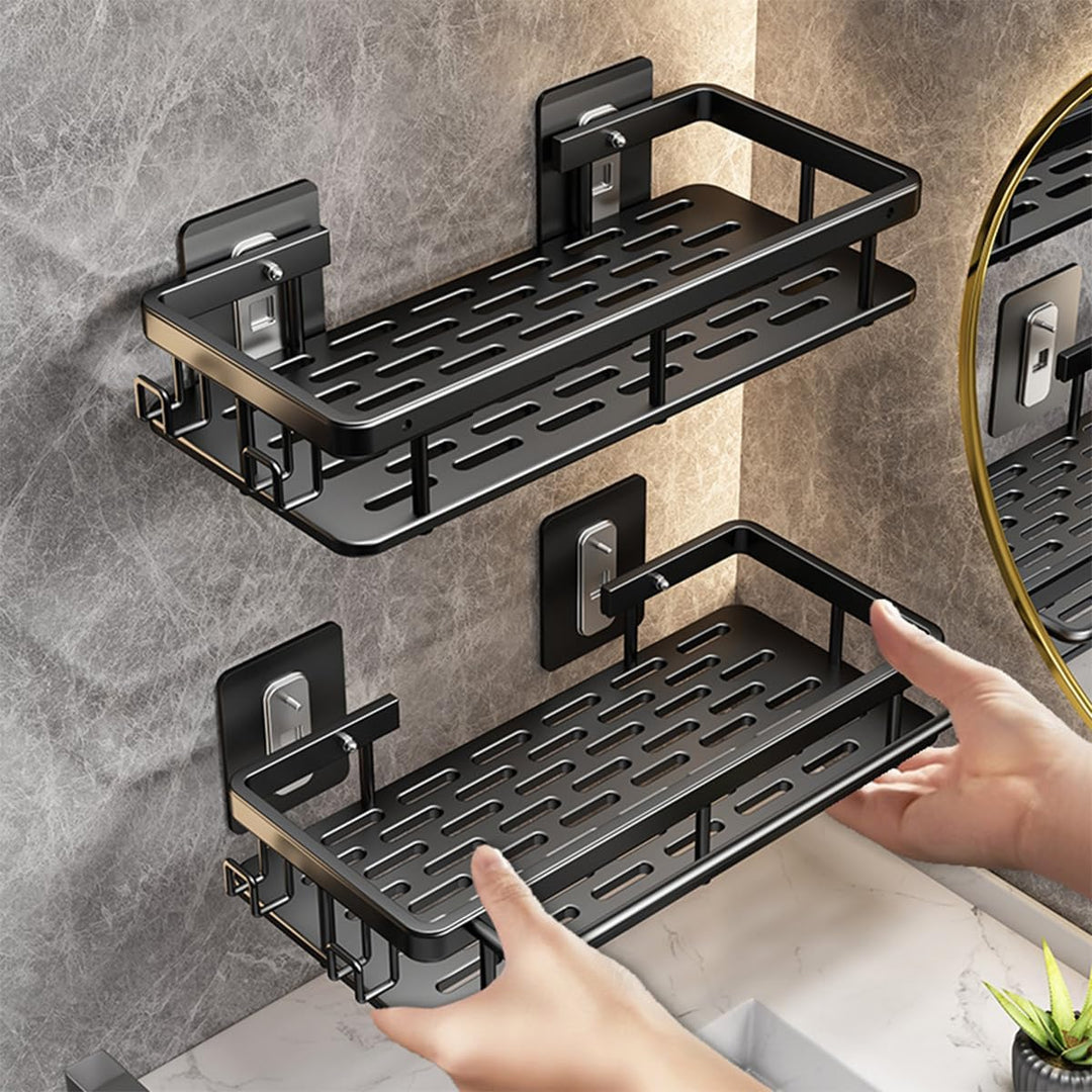 Duschablage Ohne Bohren, 2 Stück Badezimmer Regal, Badregal Bad Organizer Rostfrei Duschregal für Sh