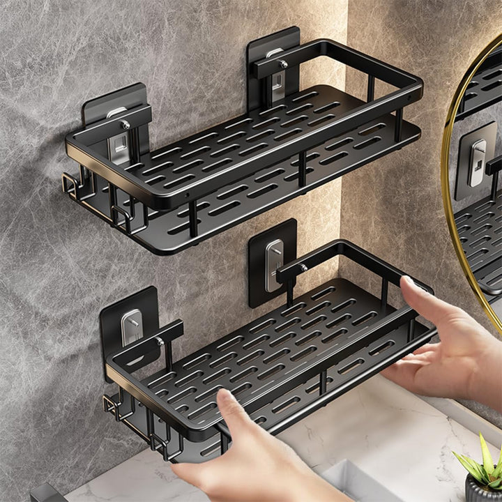 Duschablage Ohne Bohren, 2 Stück Badezimmer Regal, Badregal Bad Organizer Rostfrei Duschregal für Sh