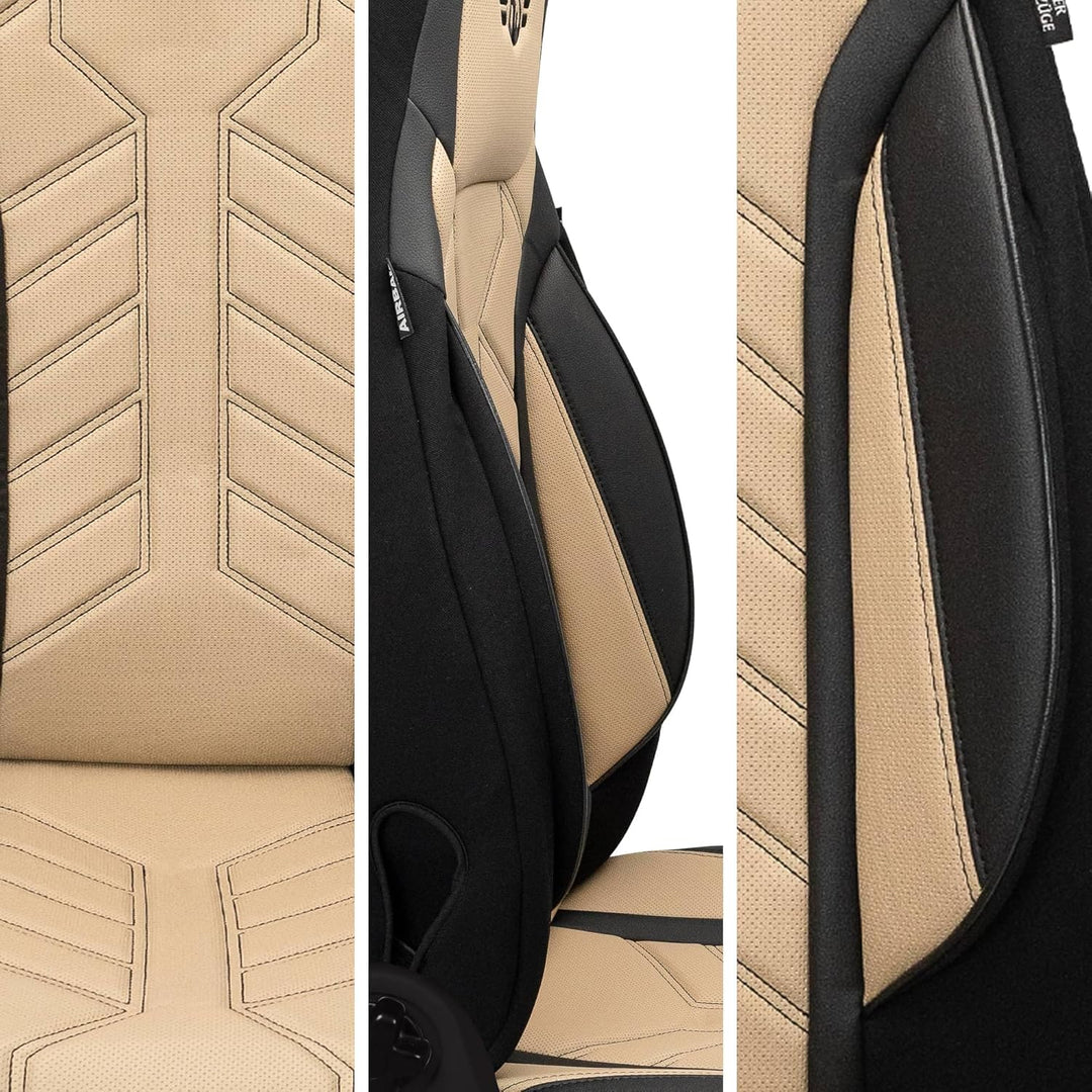BREMER SITZBEZÜGE Mass Sitzbezüge Schonbezüge für Ford Fiesta MK 8 DPL507 DPL507 - Schwarz/Beige Fie