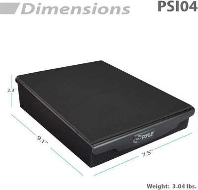 pyle PSI04 Lautsprechersockel, akustisch, schalldämmend, Vibrationsisolierung, 19,1 x 23,1 cm (einze