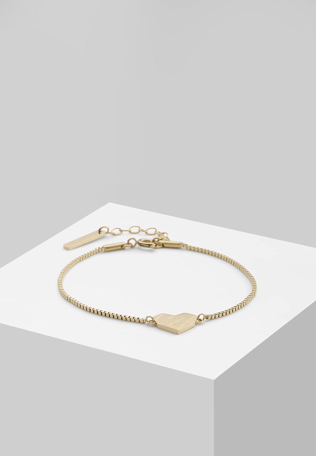 LIEBESKIND BERLIN Damen-Collier Edelstahl, Bundle mit Armband Herz 20 cm