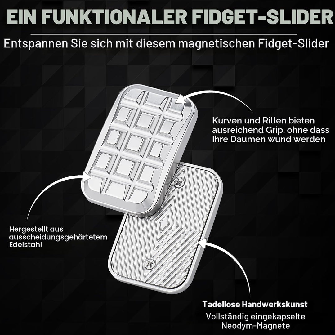 OBEST Fidget Slider Spielzeug Erwachsene, Slider Toys, Metall Fidget Slider Adults, EDC Dekompressio