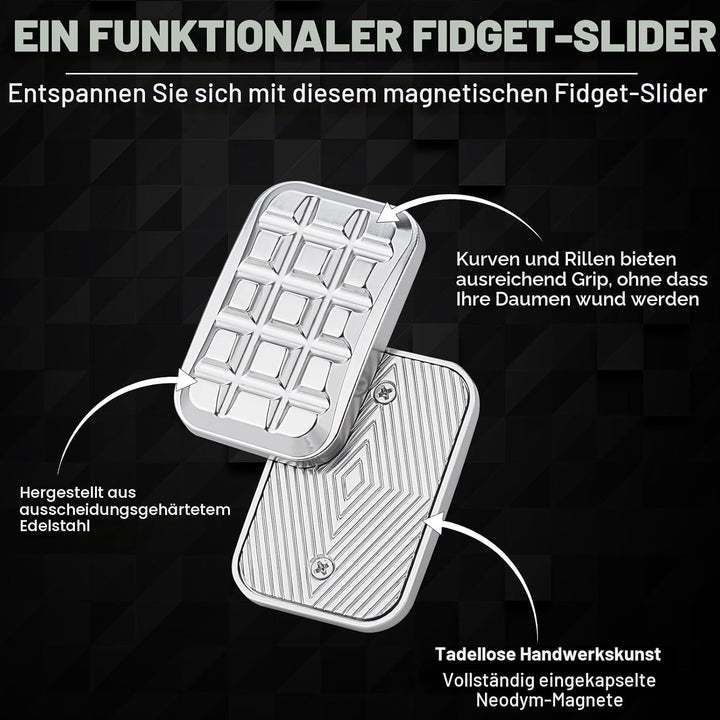 OBEST Fidget Slider Spielzeug Erwachsene, Slider Toys, Metall Fidget Slider Adults, EDC Dekompressio