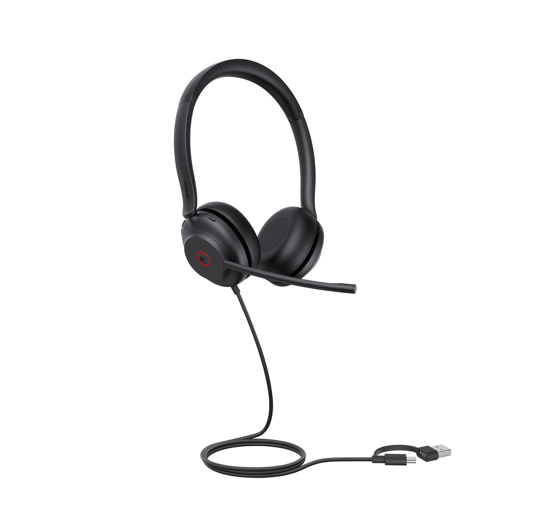 Yealink UH35 USB Headset für PC, kabelgebundenes Headset mit Geräuschunterdrückung, zertifiziert für