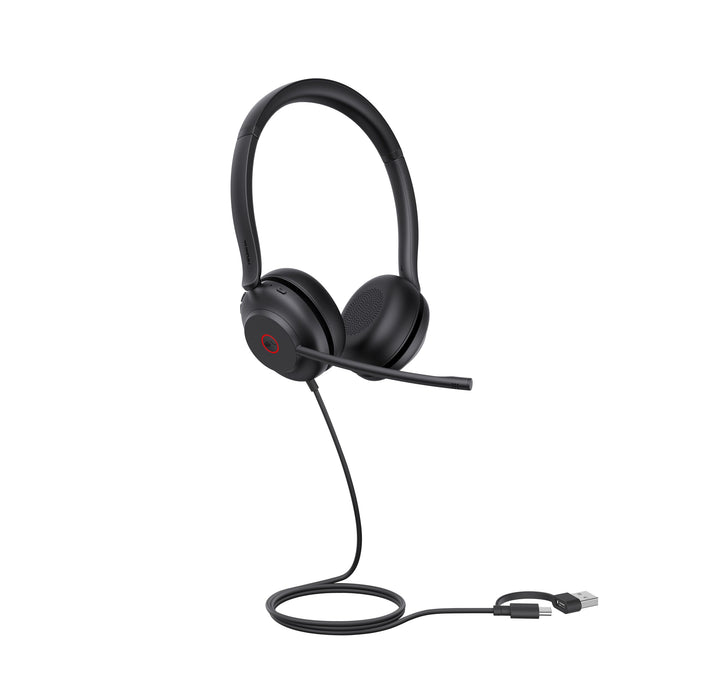 Yealink UH35 USB Headset für PC, kabelgebundenes Headset mit Geräuschunterdrückung, zertifiziert für