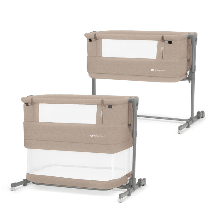 Kinderkraft NESTE GROW 3 in 1 Babybett, Beistellbett baby, Kinderbett ab Geburt für 2 Jahre, mit Mat