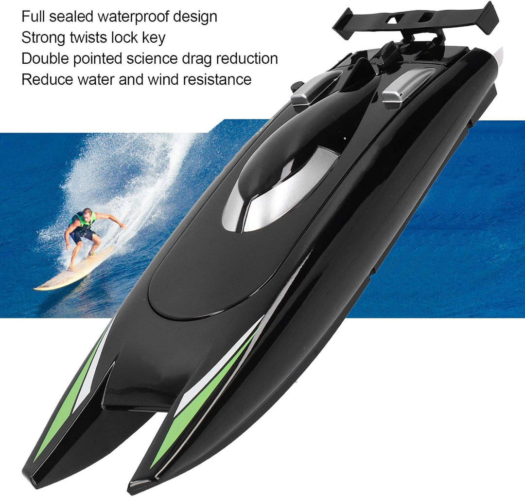 Schutzspielzeug 2,4 G RC Boat, 30 km/h, wiederaufladbar, Hochgeschwindigkeits-Rennboot, Doppelmotor-