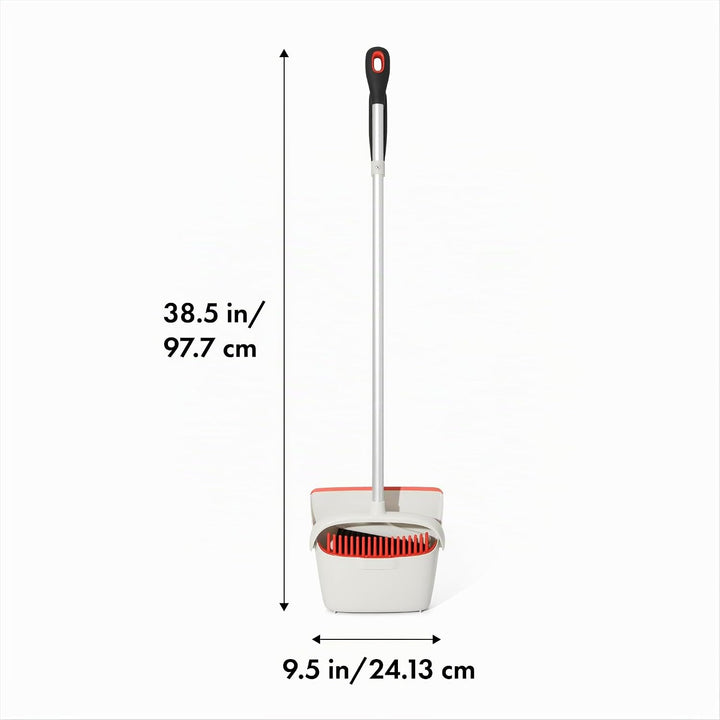 OXO Good 1335280 Grips Schaufel-und-Besen-Set mit langem Stiel für ein aufrechtes Fegen Set für aufr