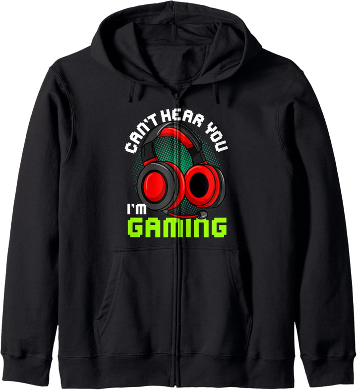 Ich kann dich nicht hören Ich spiele Gamer Gamer Lustig Kapuzenjacke
