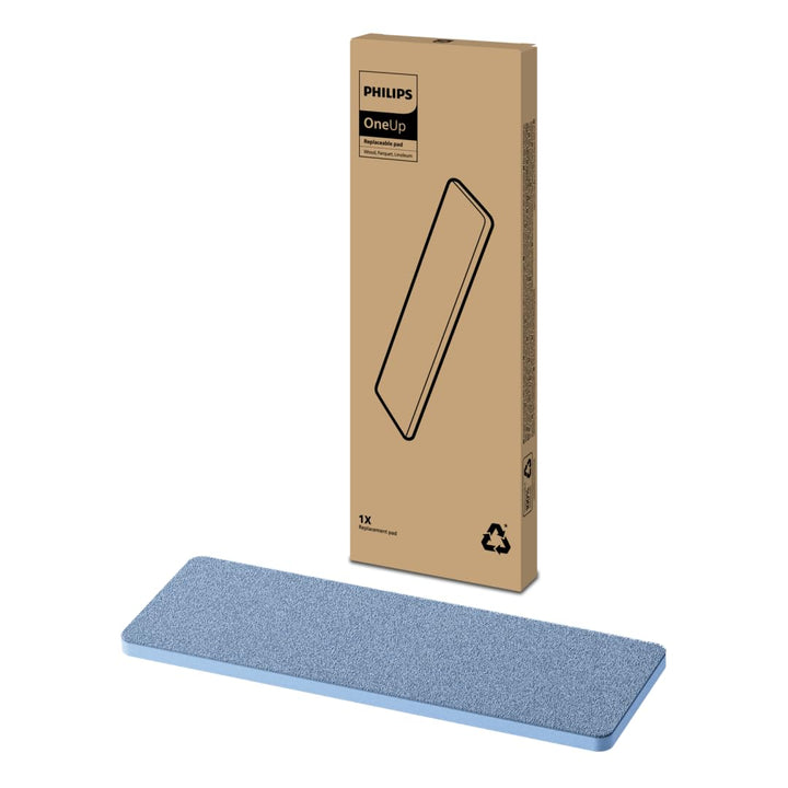 Philips OneUp Ersatzpad für Holz, Parkett & Linoleum – Saugt Schmutzwasser auf & wischt mit sauberem