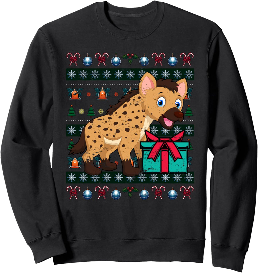 Afrika Tier Weihnachten Geschenk Ugly Christmas Hyäne Sweatshirt
