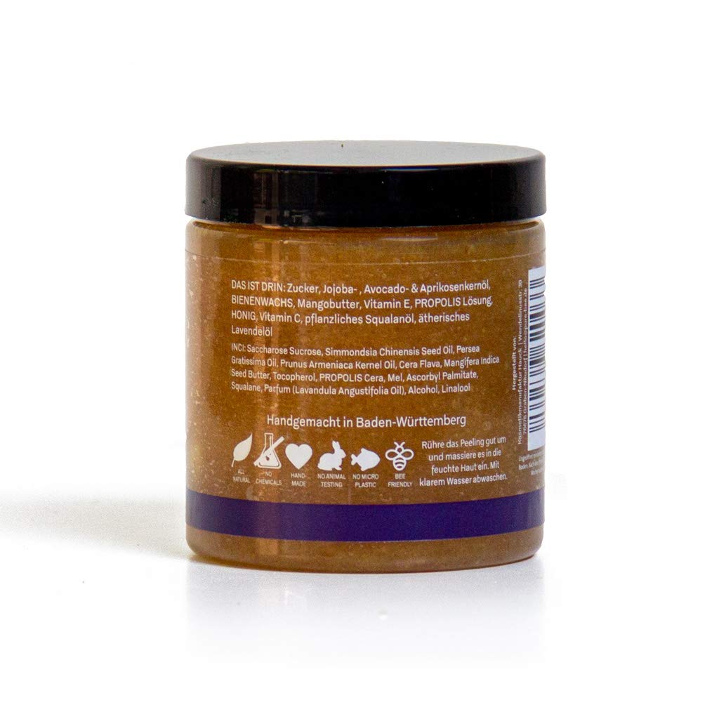 Lavendel Körperpeeling mit Bienenwachs, Propolis & Honig | "Hi, I'm Relaxed!" | 2-in-1 Body Scrub: R