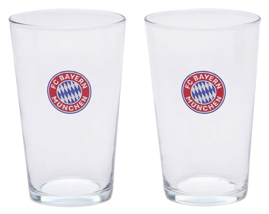 FC Bayern München - Fanglas - 2er-Set Glas Trinkglas FCB