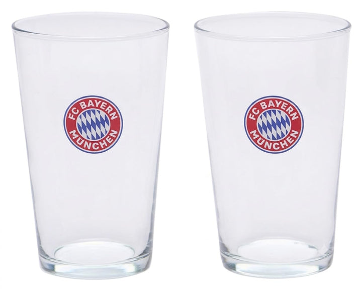 FC Bayern München - Fanglas - 2er-Set Glas Trinkglas FCB