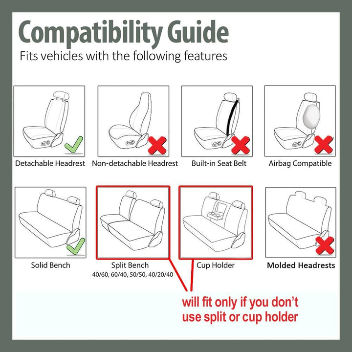 FH GROUP FB050YELLOW114 Vollen Satz Flachgewebe-Autositzbezüge, Gelb, Anzahl 8 Gelb/Schwarz, Gelb/Sc