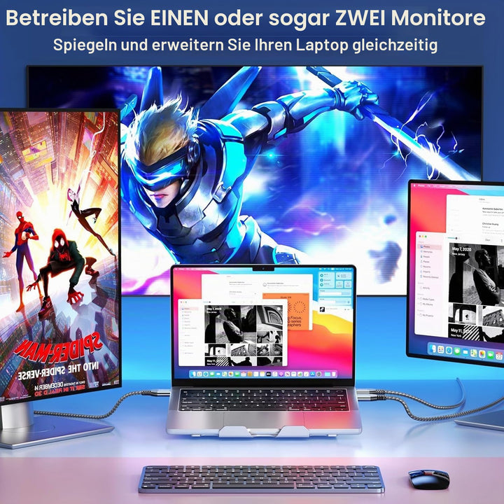 LDLrui DisplayPort zu Mini HDMI Kabel 1m [Biegefest, Hochgeschwindigkeits] Unterstützt 4K@60Hz, 2K@1