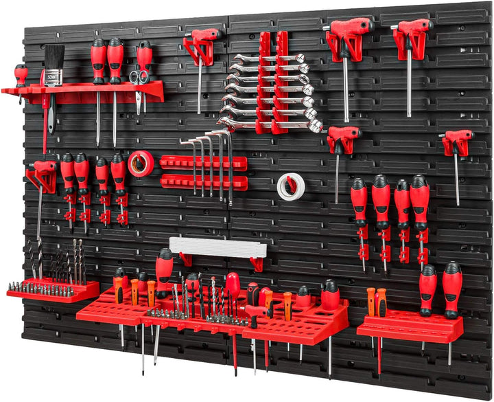 Werkzeugwand Lagersystem – 1152 x 780 mm Lochwand mit Werkzeughaltern – Set 38 Zubehör Warkzeuglochw