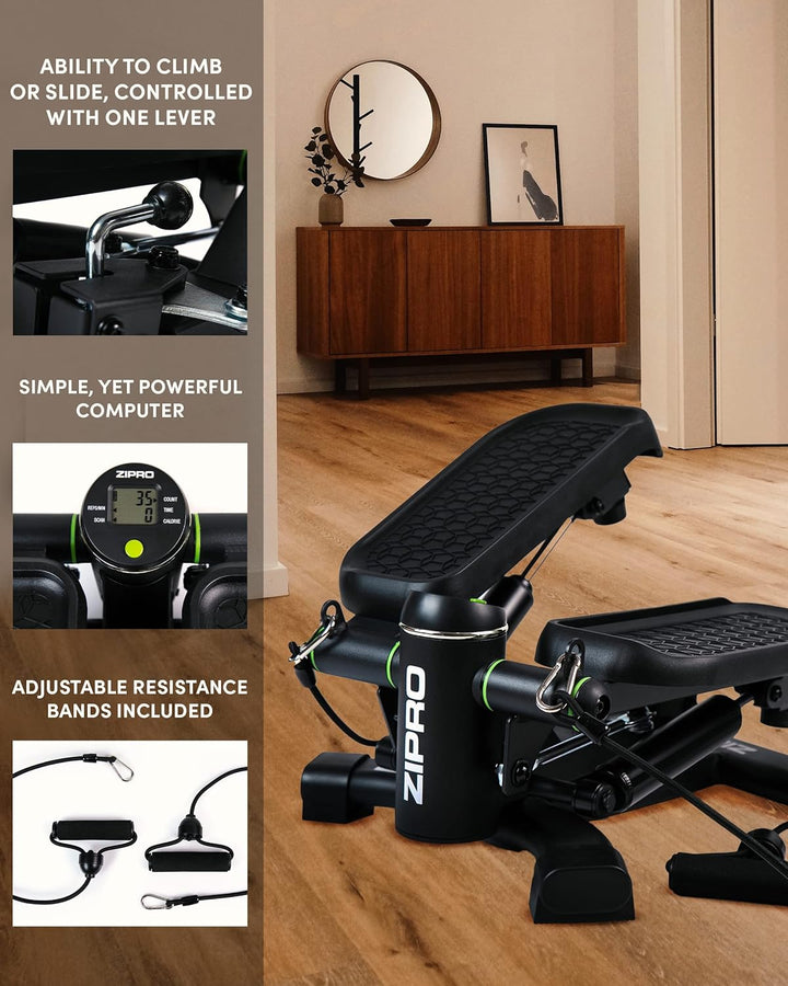 Zipro Roam Stepper Mini-Fitnessgerät inkl. LCD-Trainingscomputer mit vielen Funktionen Fitnesstraini