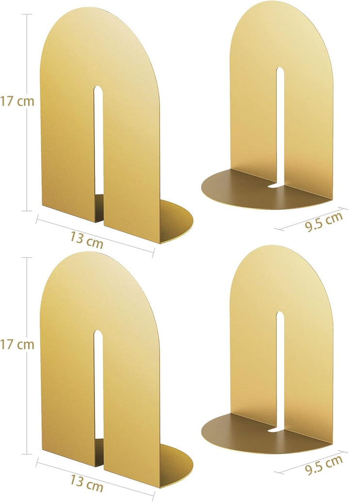 Ondeam Runway Bookends für Bücher,2 Paar Metall Bogen Mode Einfachheit Buch Halter für Büro Regale H