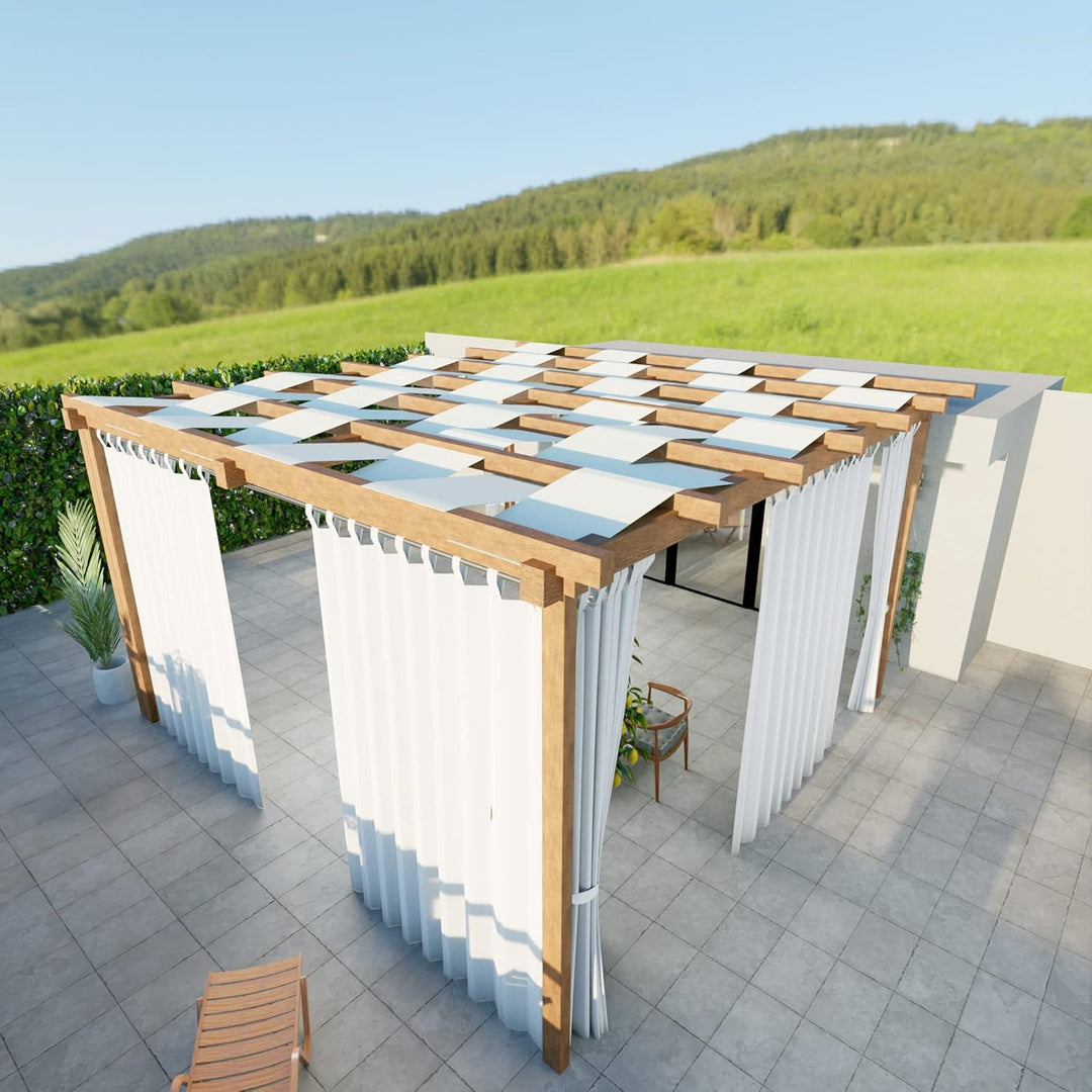 Byour3 - Balkon Markise Mit Stoffträgern Fallen Lassen Wasserdicht Anti-Schimmel Verdunkelungs Sonne