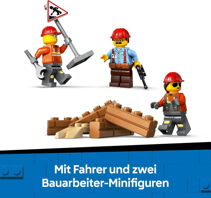 LEGO City Gelber Bulldozer Set – Spielzeugbaustelle, BAU- und Spielset – wirklichkeitsgetreue Baumas