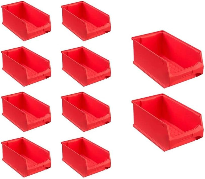 Rote Sichtlagerbox 4.0 | HxBxT 15x20x35cm | 7,2 Liter | Sichtlagerbehälter, Sichtlagerkasten, Sichtl