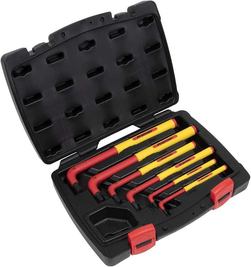 Hex Key Set 6pc Extra-Long VDE 1 Red, 1 Red