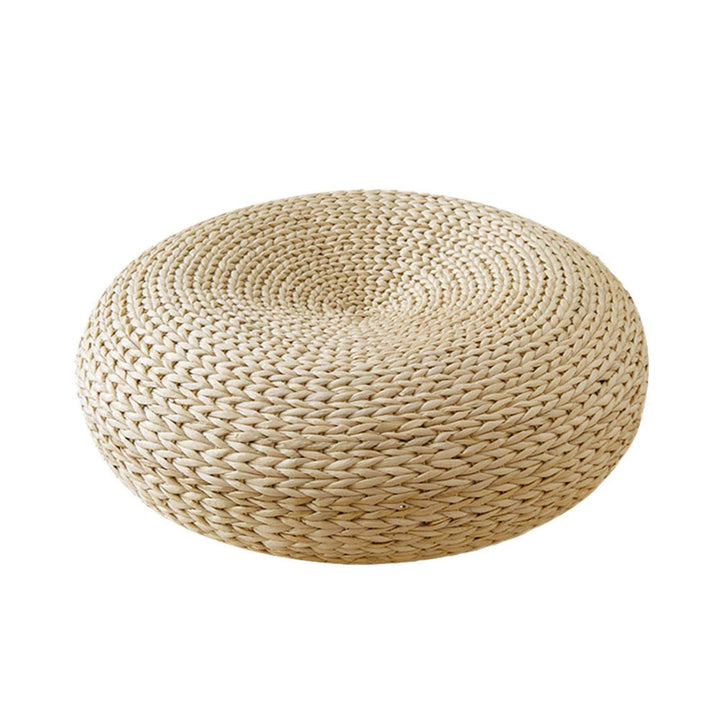 Rundes Sitzkissen aus japanischem Stroh, Futon-Stil, Sitzkissen für den Boden, Tatami, handgeflochte