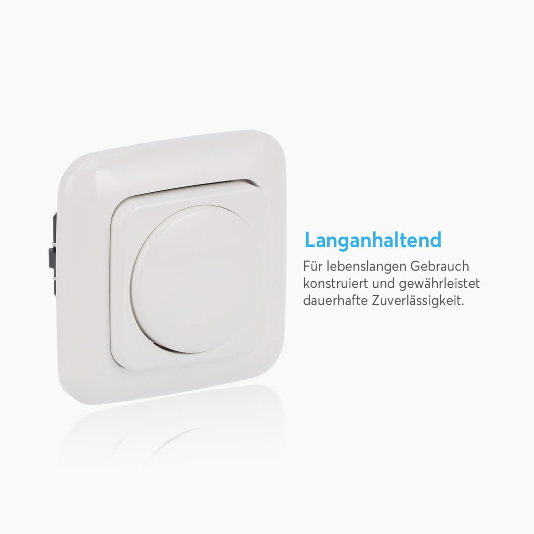 BUSCH-JÄGER, LED-Drehdimmer (LED Dimmer) 6523 U-102 (6523U 102) 6523U102 mit Zentralscheibe 2115-214