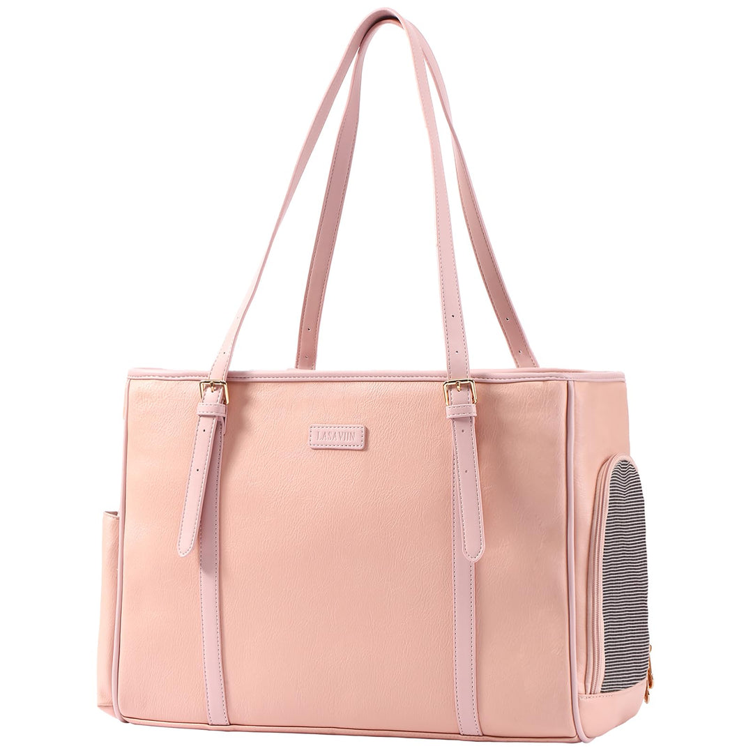 Lasaviin Modische Hunde-Geldbörse, Haustier-Tragetasche, Ledertasche für kleine Hunde, Katzen, Welpe