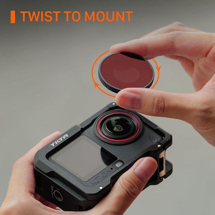 Tilta Action 6 Filter-Kit, ND8/ND16/ND32/Polarisationsfilter Kompatibel mit DJI Osmo Action 6 – Schw