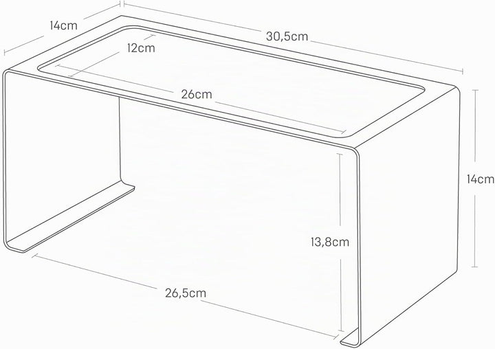 Yamazaki Home Tower Stapelbares Küchenregal – Aufbewahrungs-Organizer, Thekenregal, weiss, S Small W