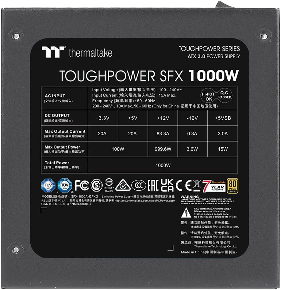 Thermaltake Tt Toughpower SFX 1000W Gold