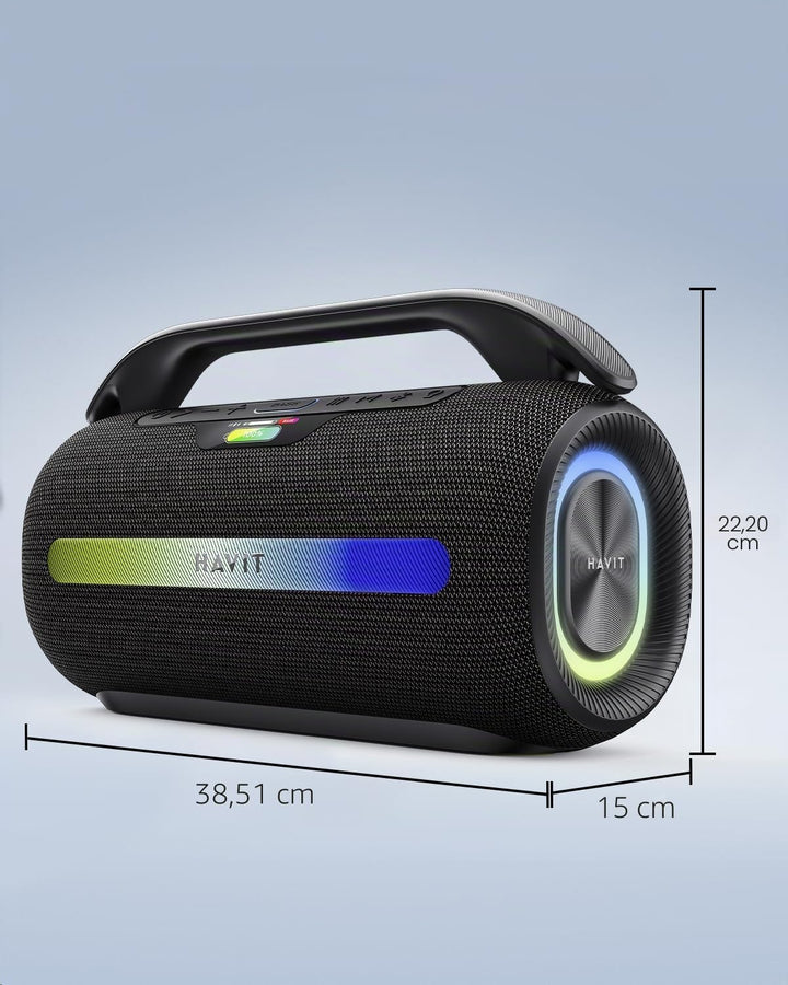 havit 120W MAX Outdoor Lautsprecher, IPX6 Wasserdichter Tragbarer Bluetooth Lautsprecher mit 2.2 K,