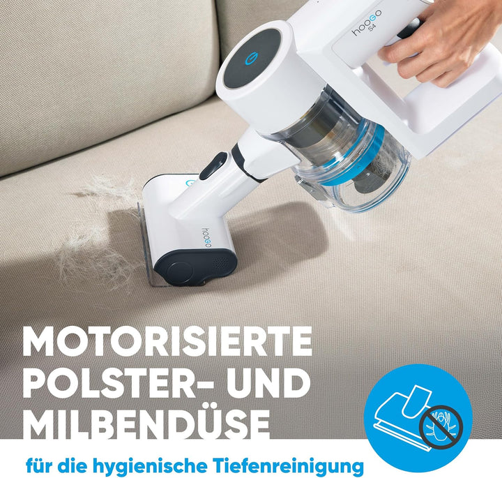 hoogo Akku Staubsauger S4 2in1 | 400W | 23.000 Pa | beutellos kabellos | Laufzeit bis zu 60 Min. | H