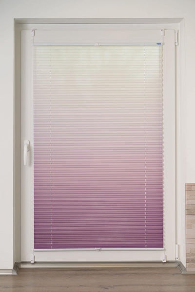 K-home Klemmfix-Plissee Farbverlauf, Polyester, Bordeaux, 70 x 210 cm 70 x 210 cm Bordeaux, 70 x 210