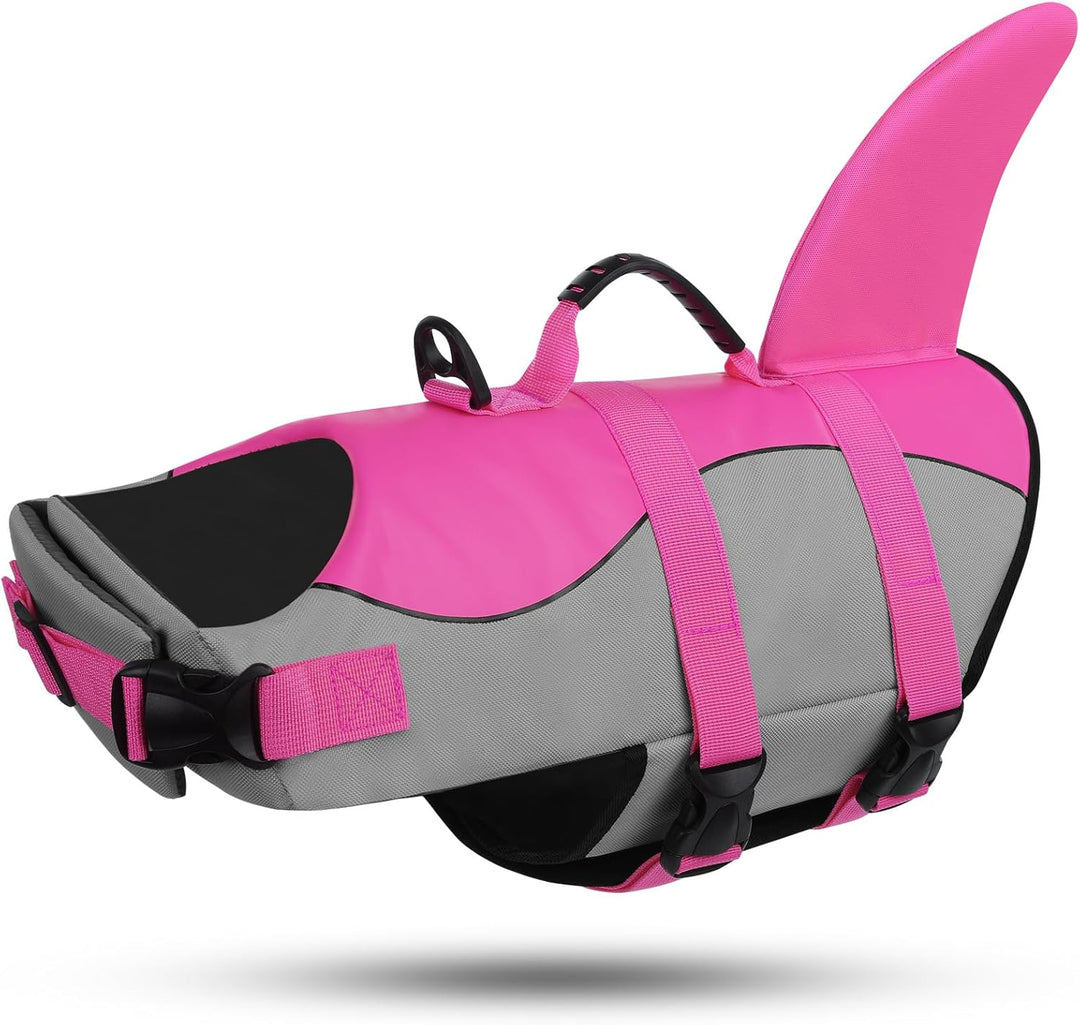 ASENKU Schwimmweste Hund, Hunde Rettungsweste zum Schwimmen, Bootfahren, Hunde Hai Schwimmwesten, Hu