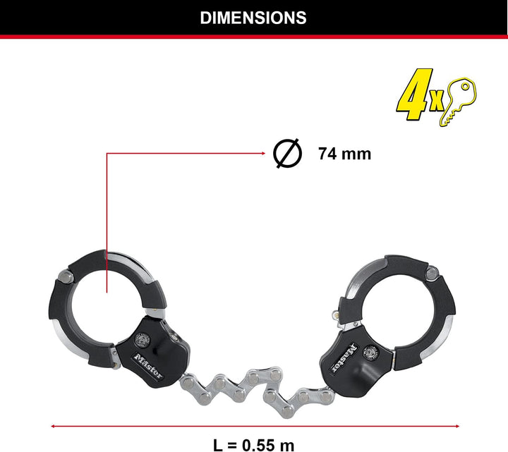 Master Lock zertifiziert und patentierte E Scooter Schloss, Handschellenschloss, Fahrradschloss, 55