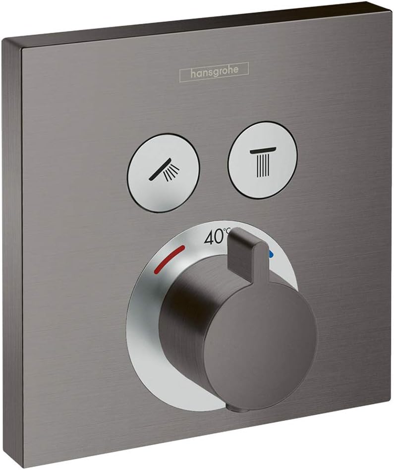 hansgrohe Unterputz Theromstat Shower Select, für 2 Funktionen, Brushed Black Chrome Brushed Black C