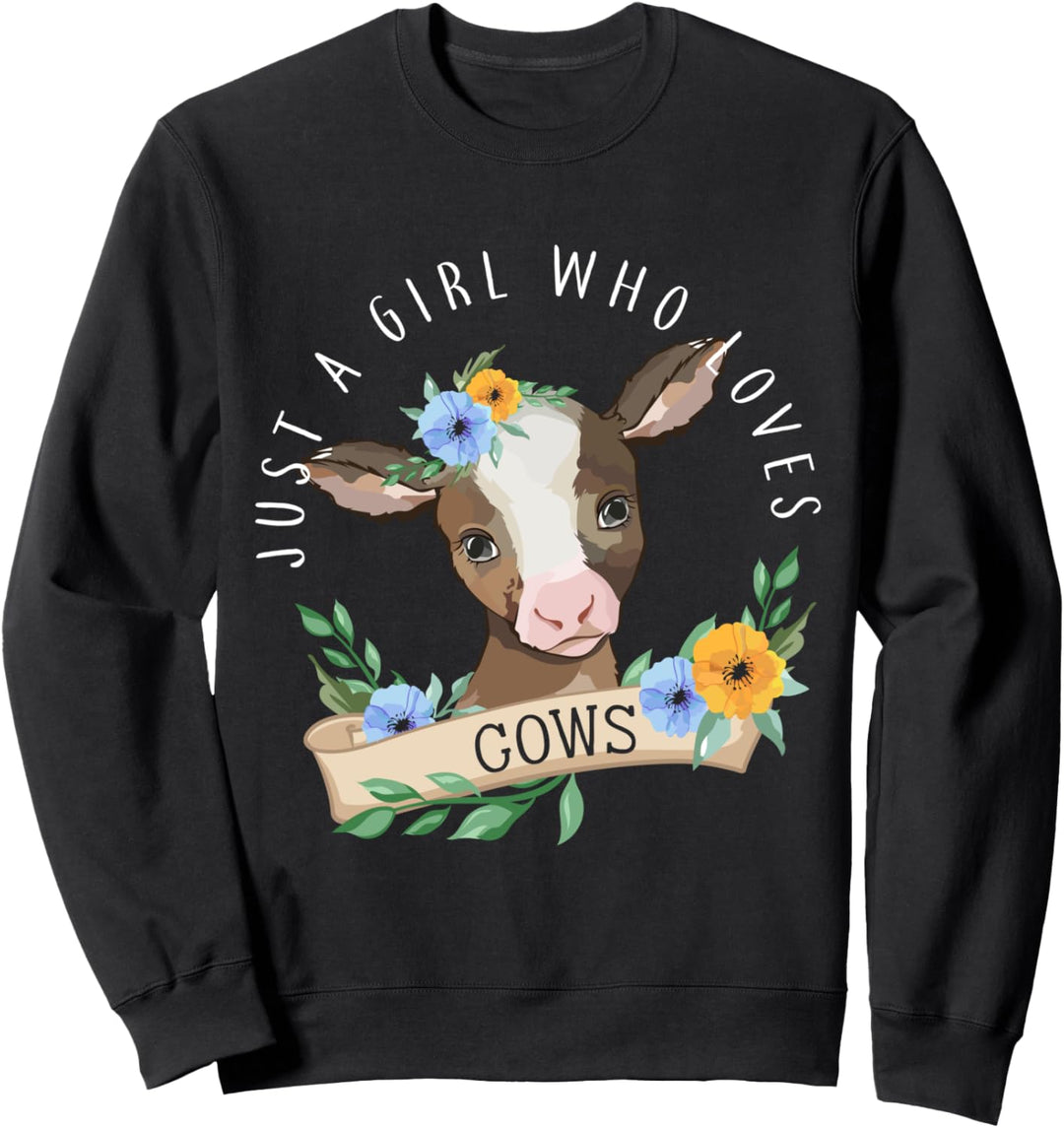 Nur ein Mädchen, das Kühe liebt - Landwirt Frauen Geschenk Sweatshirt